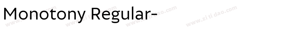 Monotony Regular字体转换